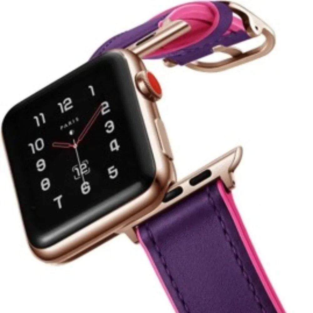 Apple Watch SE Series 38-40mm Hybrid Leather and Silicone Replacement Band Strap